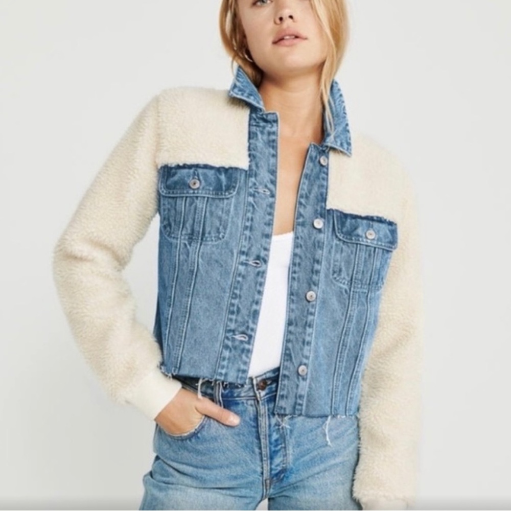 Abercrombie Sherpa Denim Jacket - S